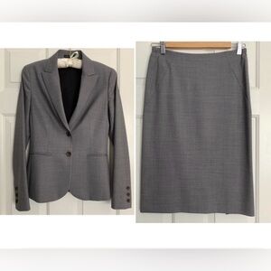 Theory Suit w/ skirt Broadway Grey Size 0